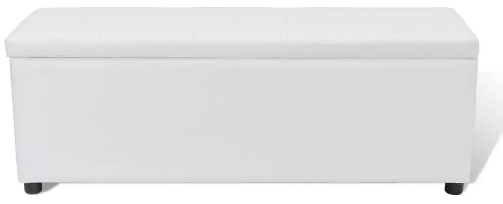 vidaXL Banco de arrumação 118x44x44 cm branco