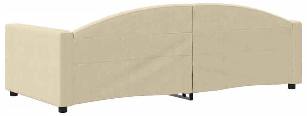 Sofá-cama 90x200 cm tecido cor creme