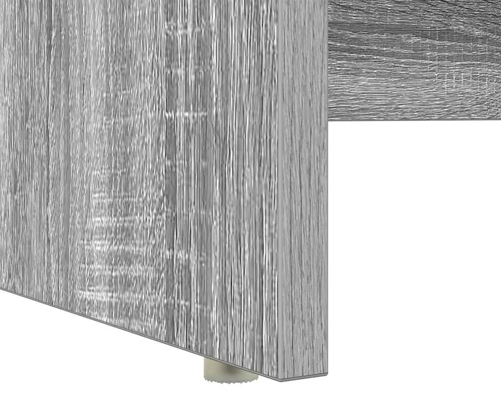 Mesa com Armazenamento Cinza Sonoma 120,5x44x88,5 cm Madeira Estrutura