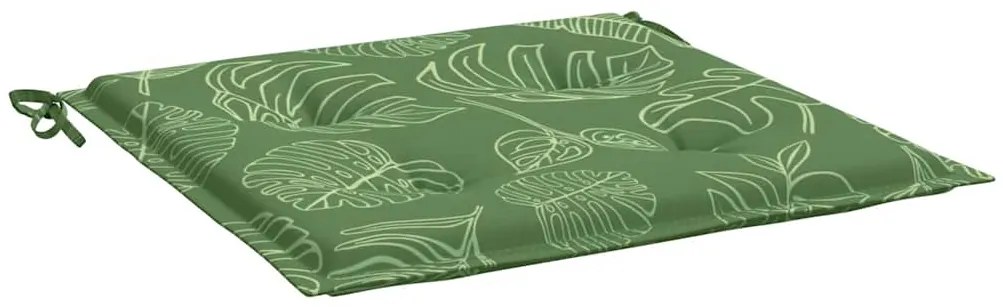 Almofadões p/ cadeira 6pcs 50x50x4cm tecido padrão folhas