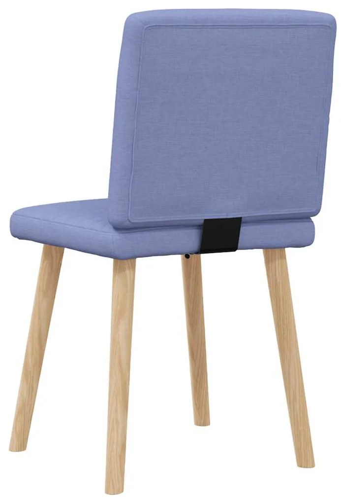 Cadeiras de jantar 2 pcs Jeans Tecido Azul