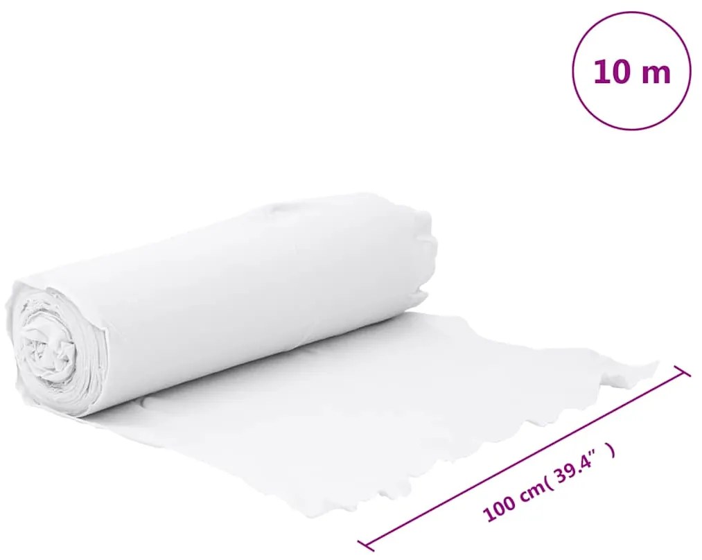 Membrana de geotêxtil 1x10 m fibra de poliéster branco