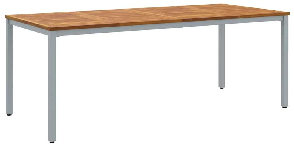 Mesa de Jardim 200x90x75 cm em Acácia Sólida e Metal