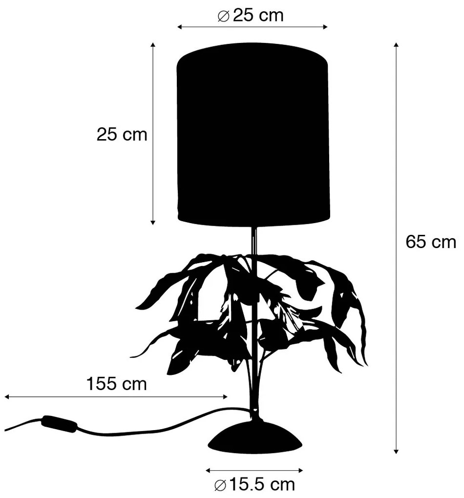Candeeiro de mesa vintage dourado antigo com cúpula verde - Linden