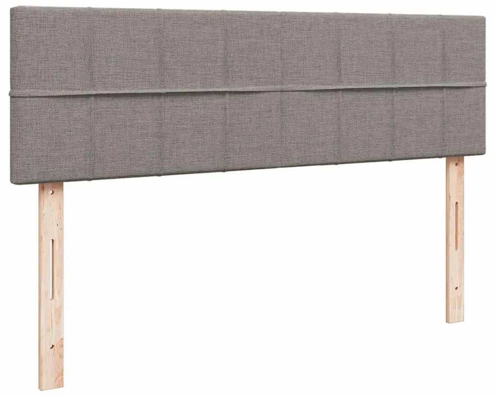 Cama otomana com colchão 140x200 cm tecido cinza
