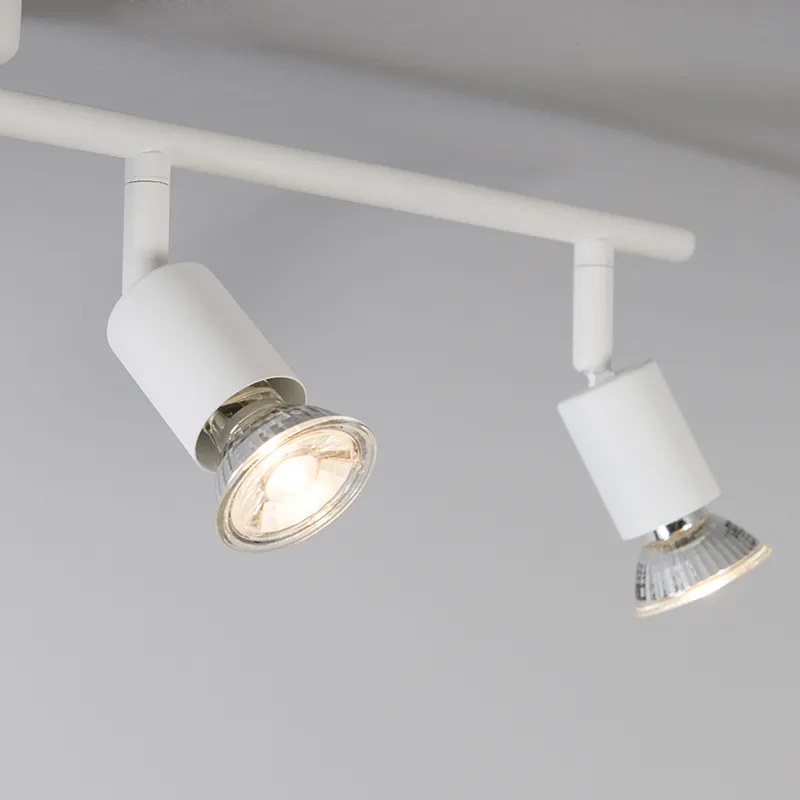 Foco moderno branco inclinável 4 luzes - Jeany Moderno