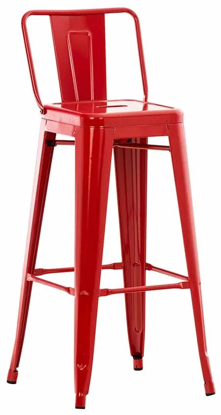 Banco de bar Mason Metal 96 x 44 x 43 cm Vermelho