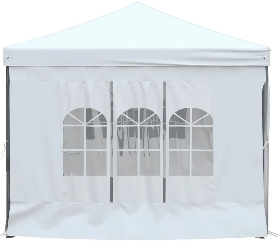 Tenda para festas dobrável com paredes laterais 3x6 m branco