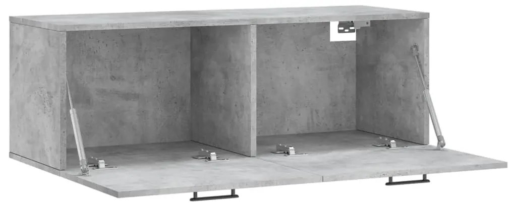Armário parede 100x36,5x35cm derivados de madeira cinza cimento