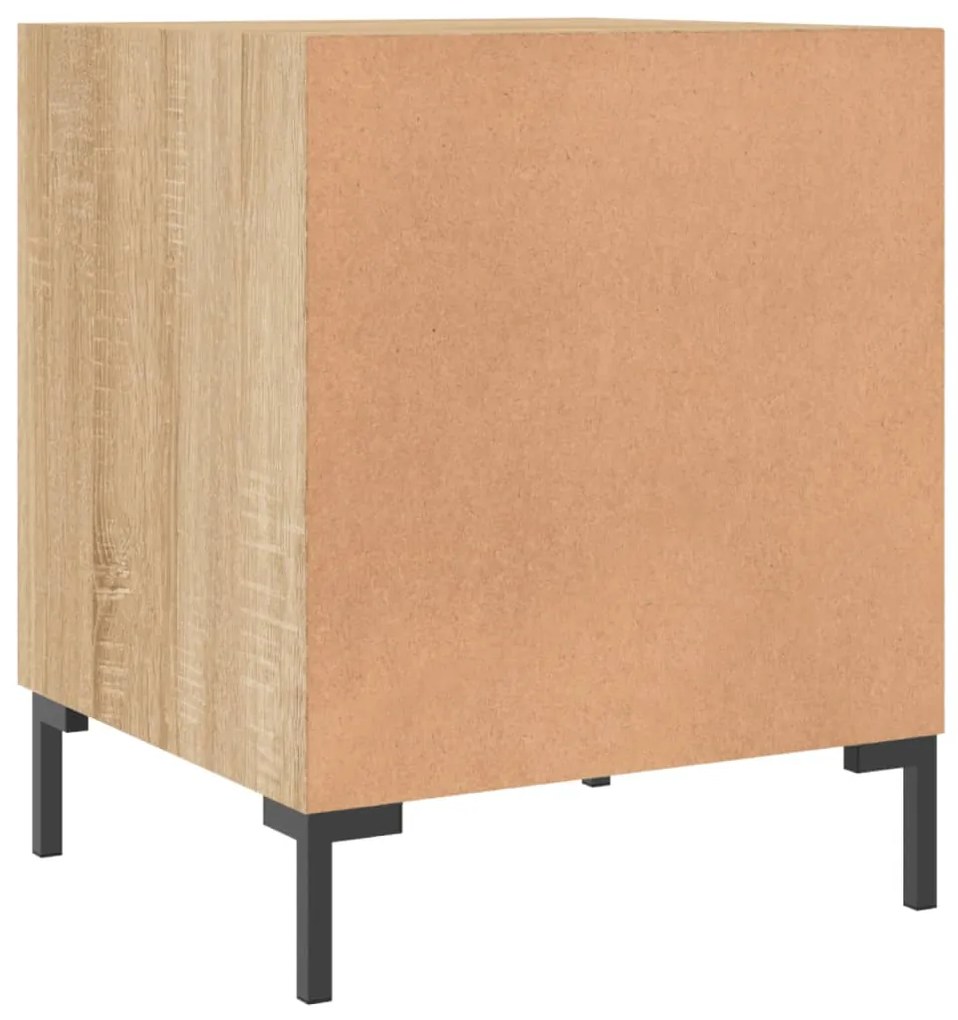 Mesa cabeceira 2pcs 40x40x50cm deriv. madeira carvalho sonoma