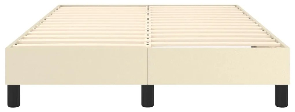 Estrutura de cama 120x200 cm couro artificial cor creme