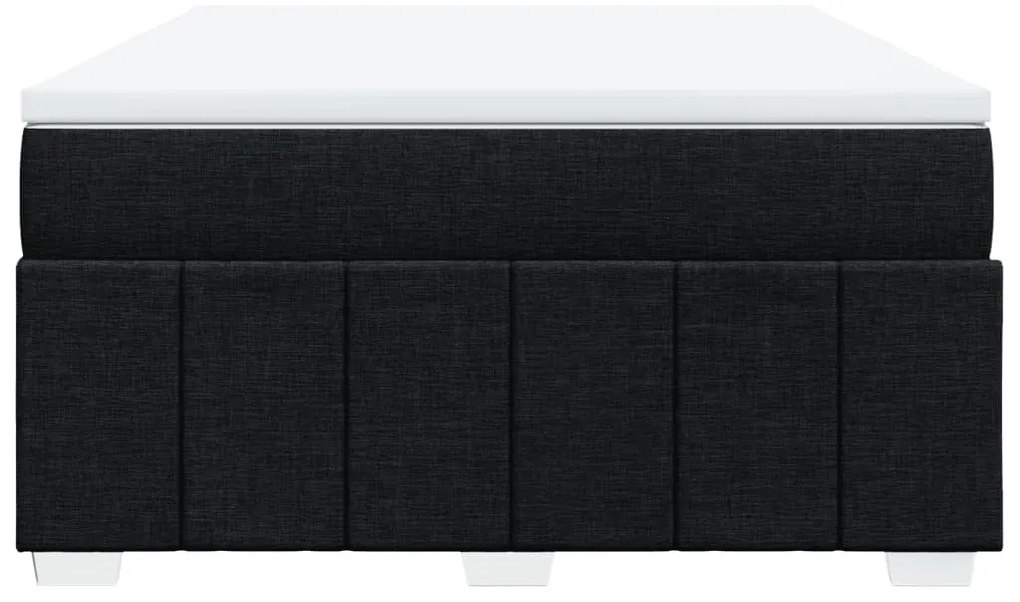 Cama com molas/colchão 140x190 cm tecido preto