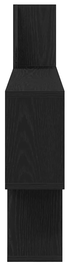Prateleira de parede 100x15x70 cm deriv. madeira carvalho preto