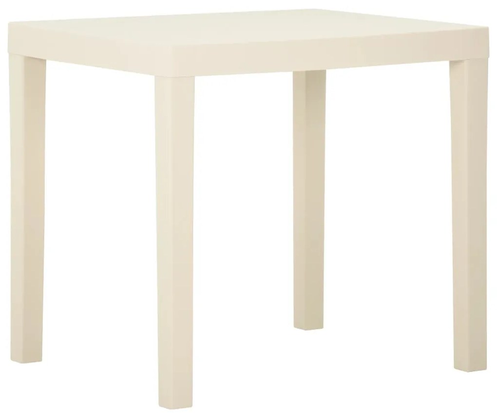 Mesa de jardim 79x65x72 cm plástico branco