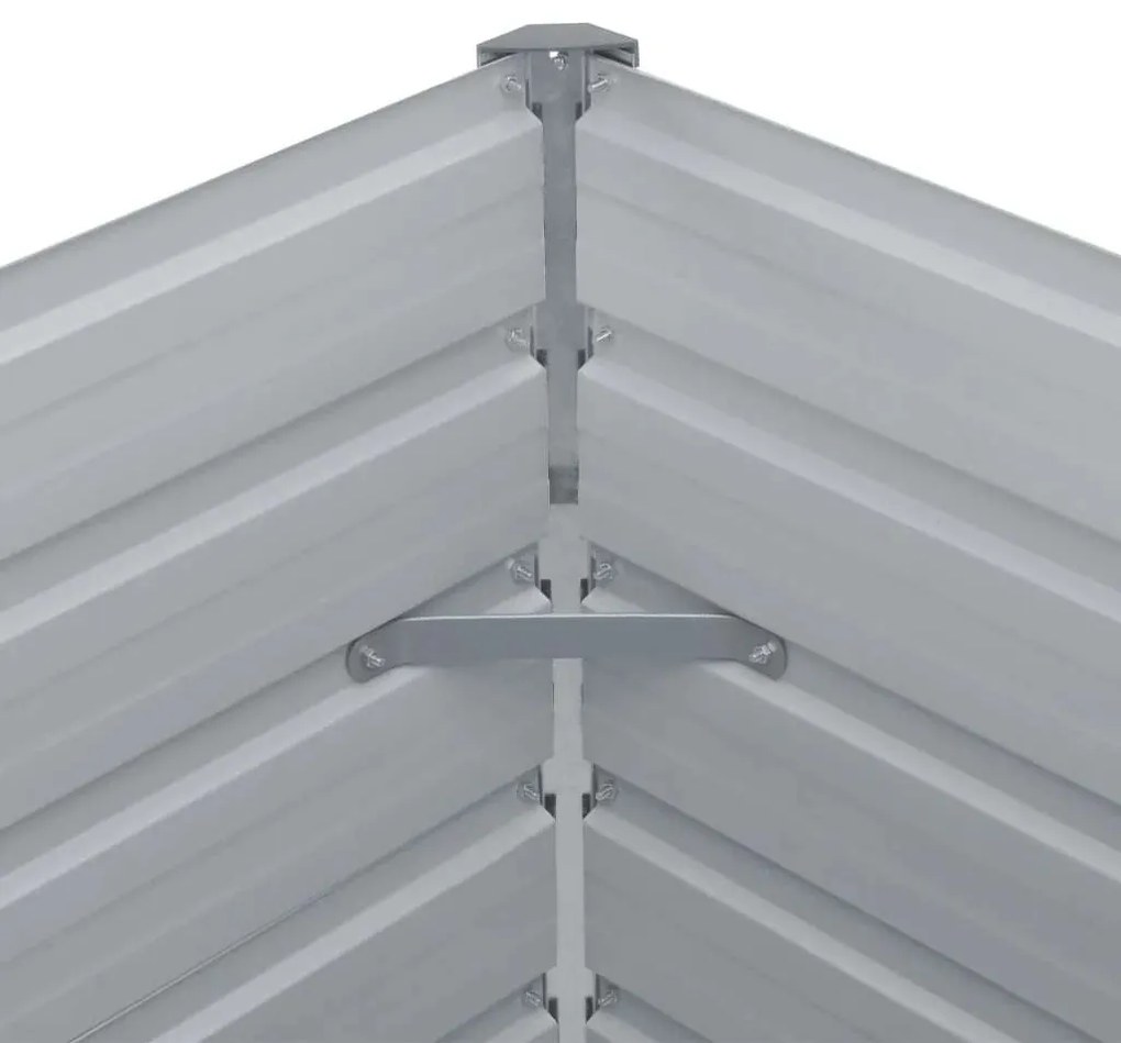 Canteiro de jardim elevado 160x80x77cm aço galvanizado verde
