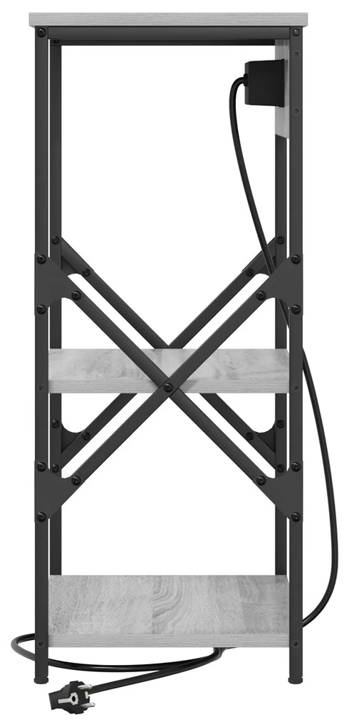 Armário de Cabeceira Sonoma cinzento 41 x 31 x 76 cm