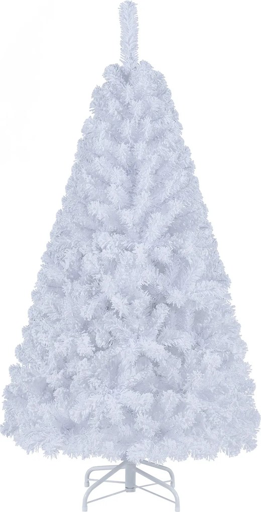Árvore de Natal, 90 x 90 x 150 cm, Efeito Nevado com Luzes LED, Branco
