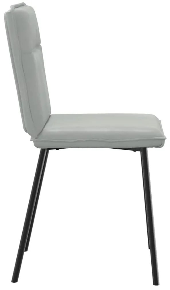 Cadeiras de jantar 2 pcs veludo cinzento-claro