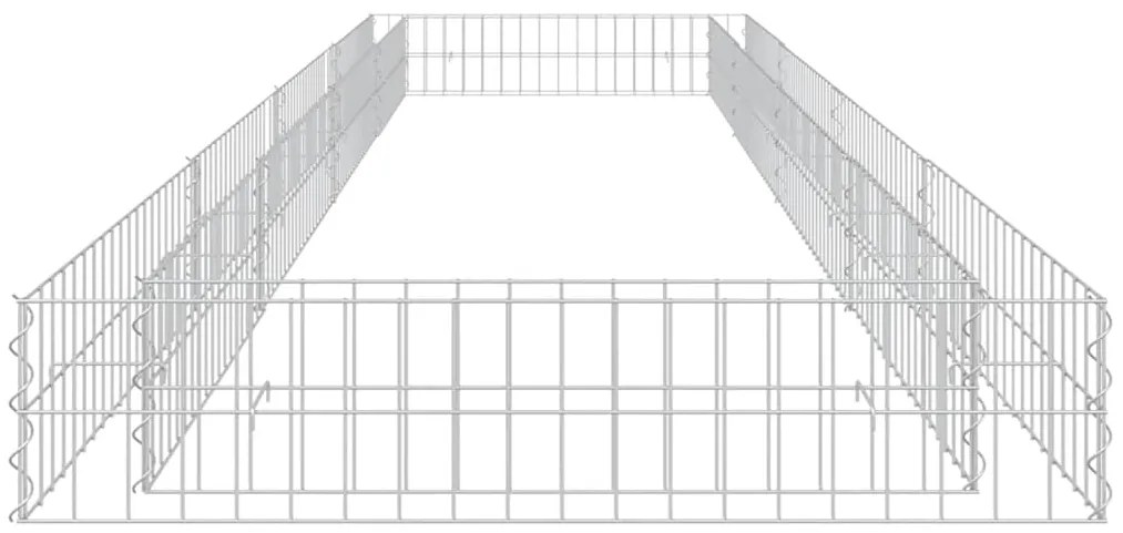 Canteiro elevado/cesto gabião 400x100x20 cm aço galvanizado