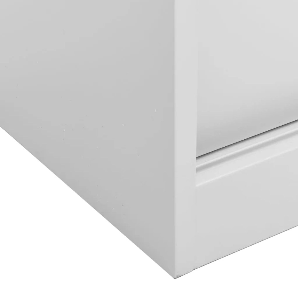 Armário escritório porta deslizante 90x40x90 cm aço cinza-claro