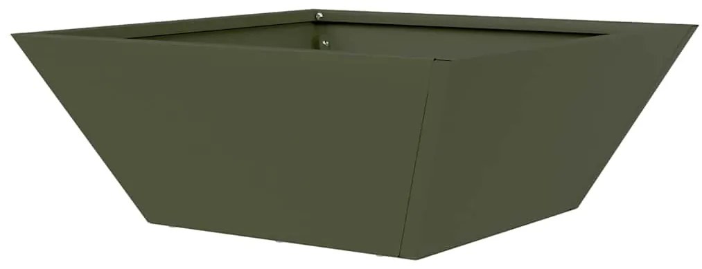 Conjunto de 5 Vasos de Jardim Verde-Azeitona da , medindo 40 x 40 x 15