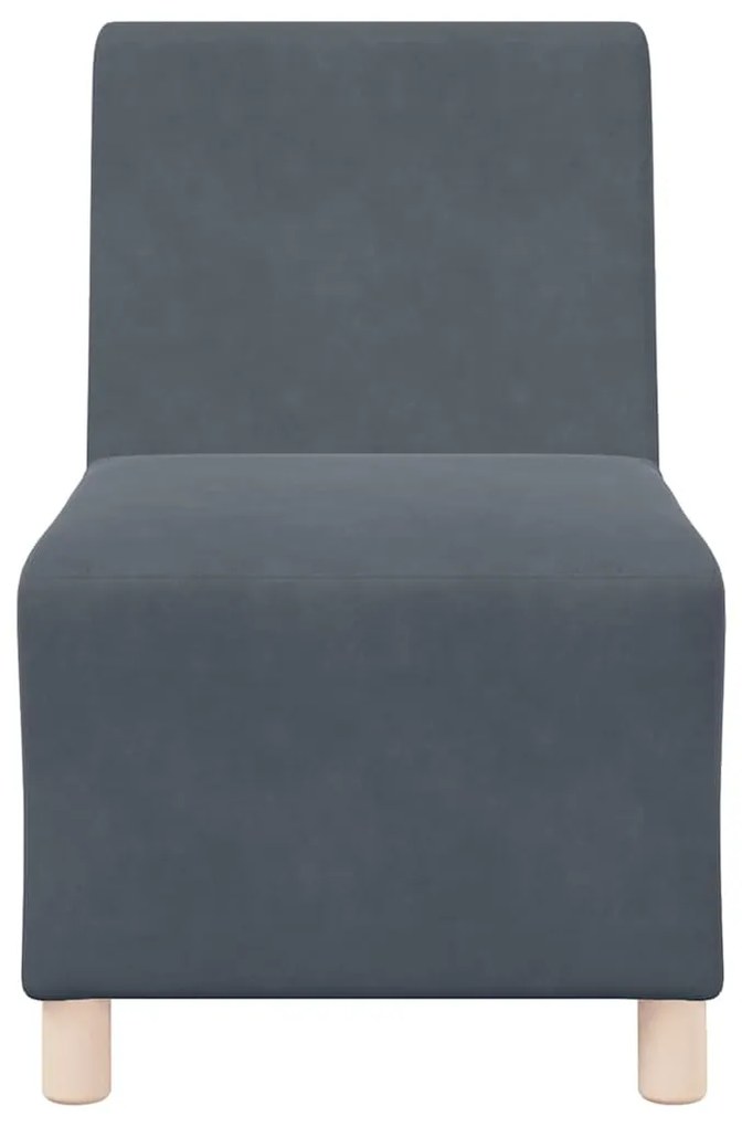 Cadeiras de Sofá 3 pcs Cinzento escuro 55 x 74 x 82 cm Veludo