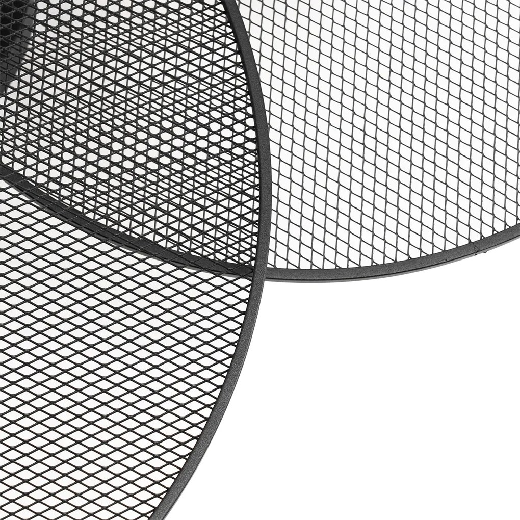 Candeeiro de parede design preto com rede 3 luzes - Jane Design