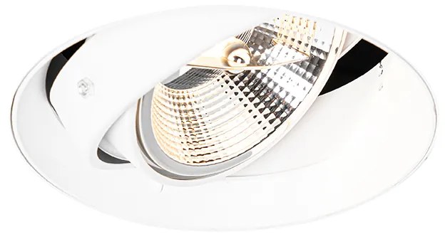 Foco embutido moderno branco GU10 AR111 redondo sem moldura - Oneon