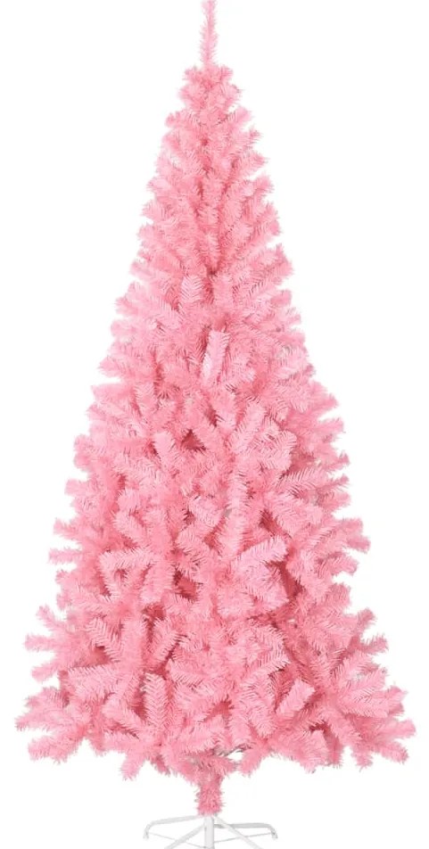 Árvore de Natal artificial com suporte 240 cm PVC rosa