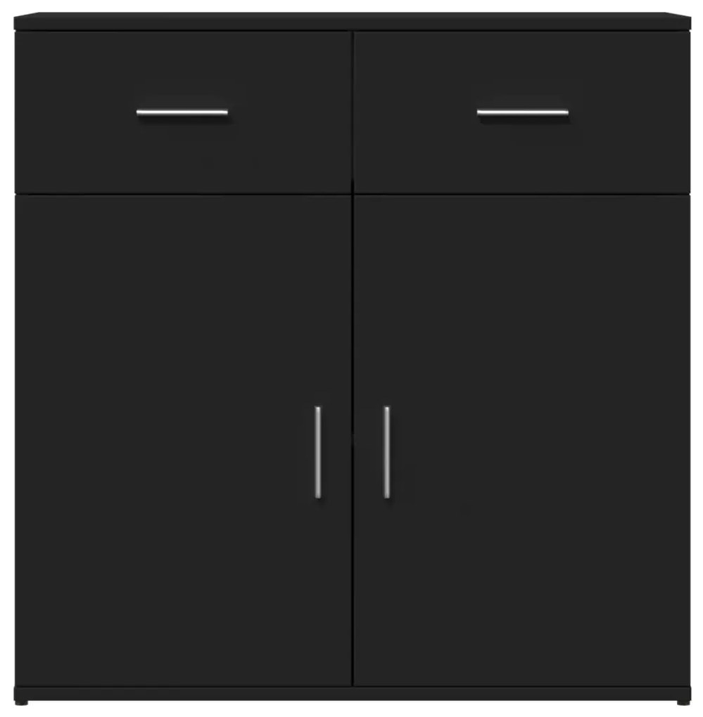 Aparadores 2 pcs 79x38x80 cm derivados de madeira preto