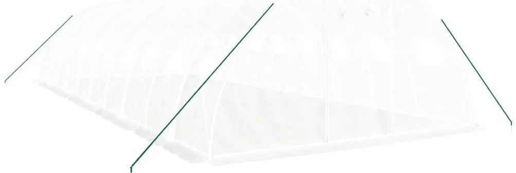 Estufa com estrutura de aço 40 m² 10x4x2 m branco