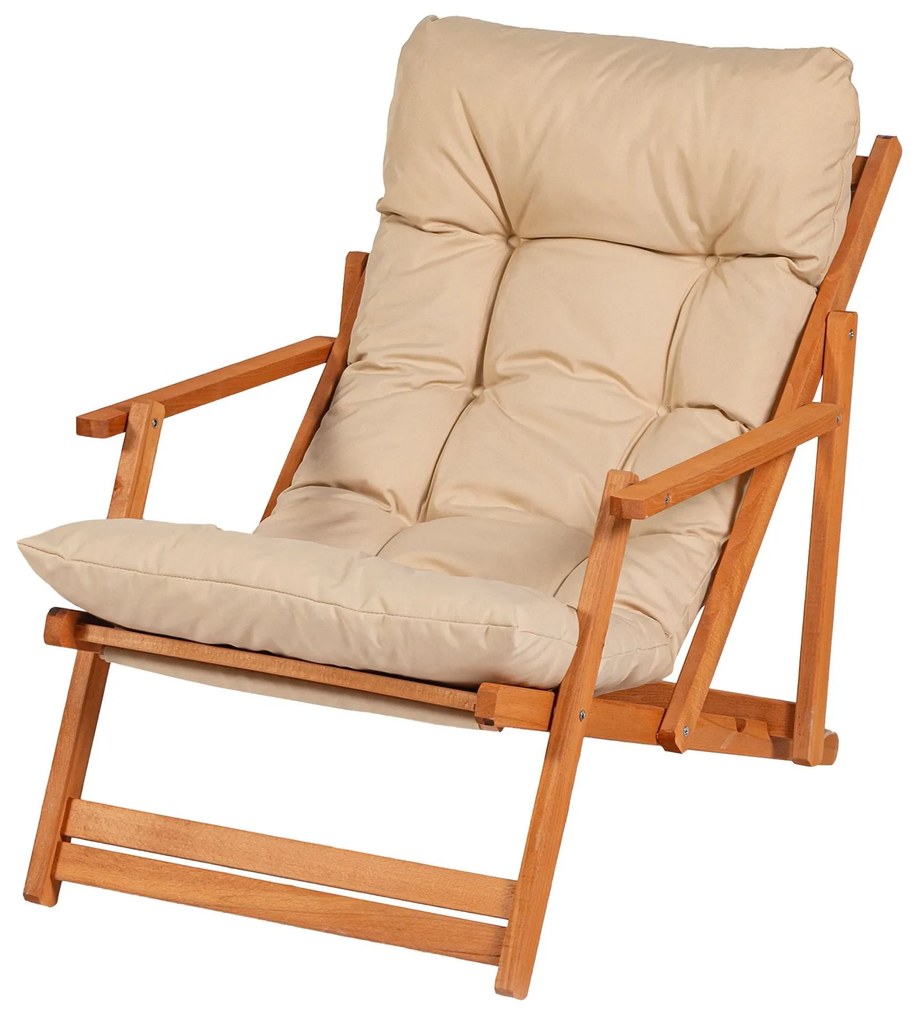 Cadeira de Jardim My008 – Castanho Creme – 50x81x50 cm | Tribo Home