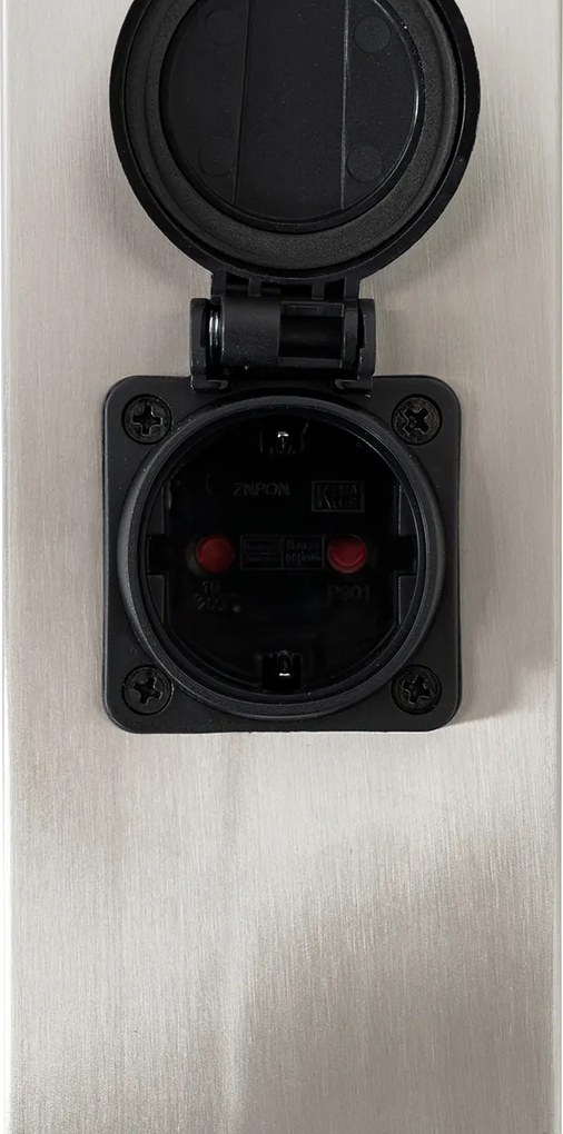 Candeeiro de exterior em aço 80 cm com tomada IP44 - Malios