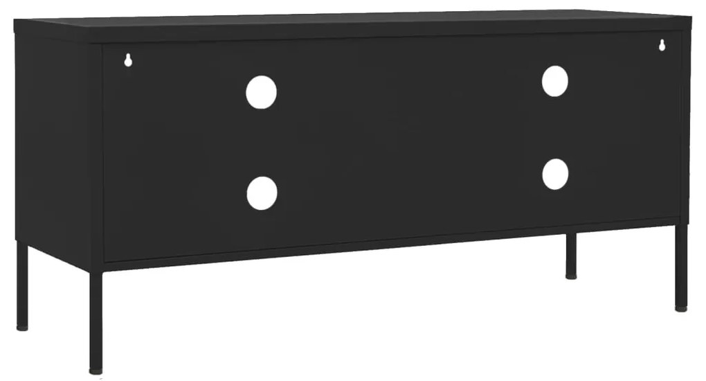 Móvel de TV aço 105x35x50 cm preto