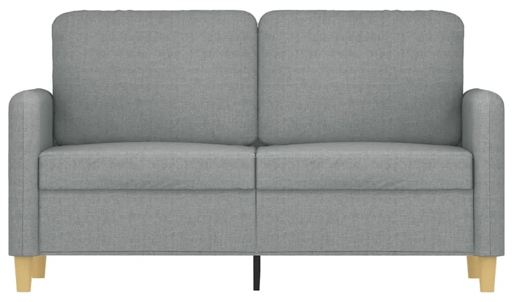 Sofá de 2 lugares em tecido 120 cm cinzento-claro