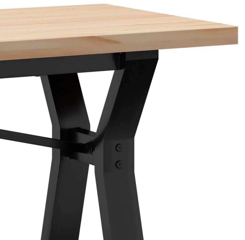 Mesa de centro estrutura em Y 160x40x45,5cm pinho/aço