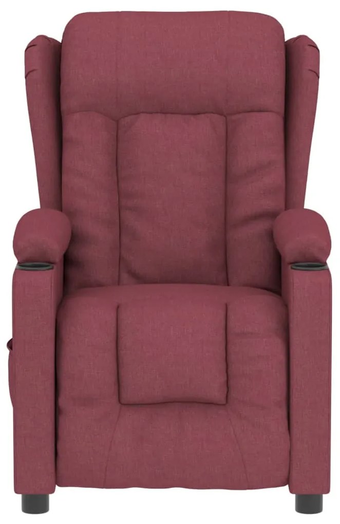 Poltrona elétrica reclinável tecido vermelho tinto