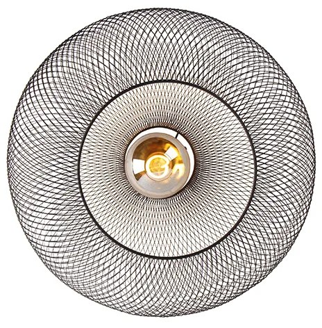Candeeiro de teto moderno preto 45 cm - Mesh Ball