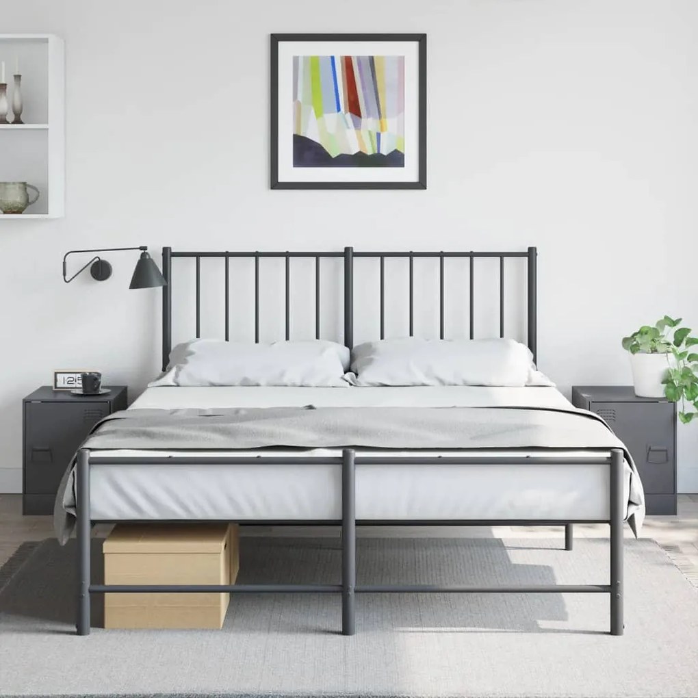 vidaXL Mesas de cabeceira 2 pcs 34,5x39x44 cm aço antracite