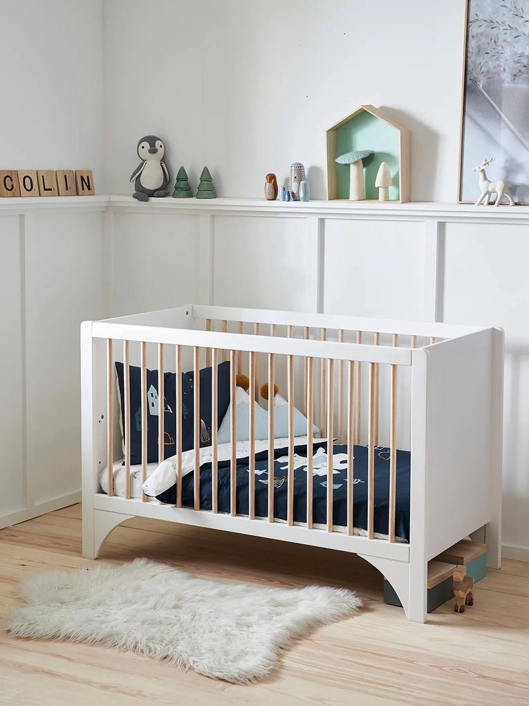 Cama de bebé, Nougatine branco claro liso