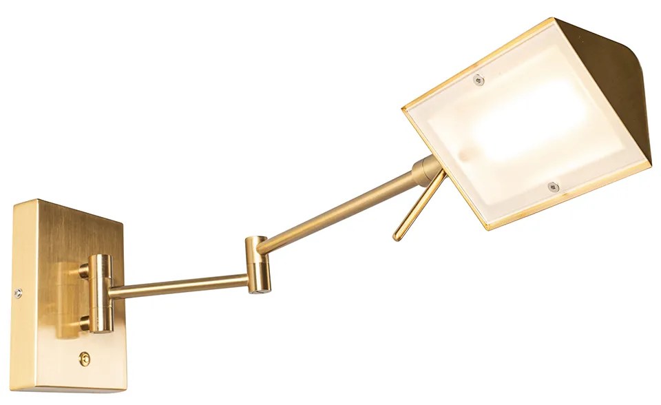 Candeeiro de parede design latão com LED regulável - Notia