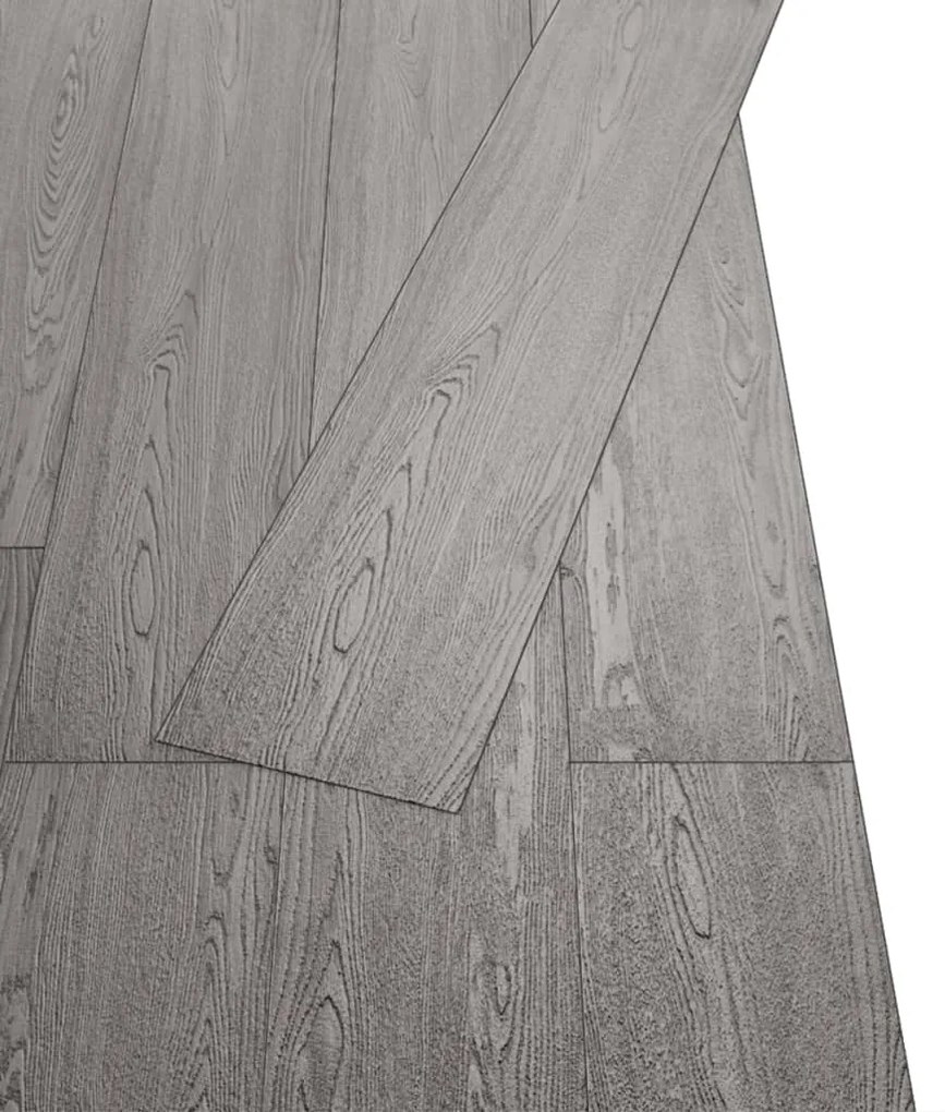 Tábuas de soalho PVC autoadesivo 5,21 m² 2 mm cinzento-escuro