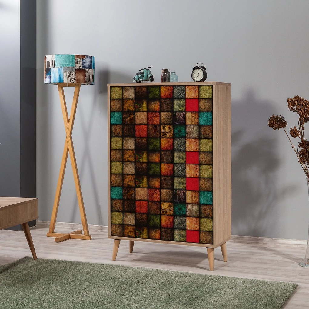 Móvel Multiuso Multibox – Carvalho Sonoma – 80x127x36 cm