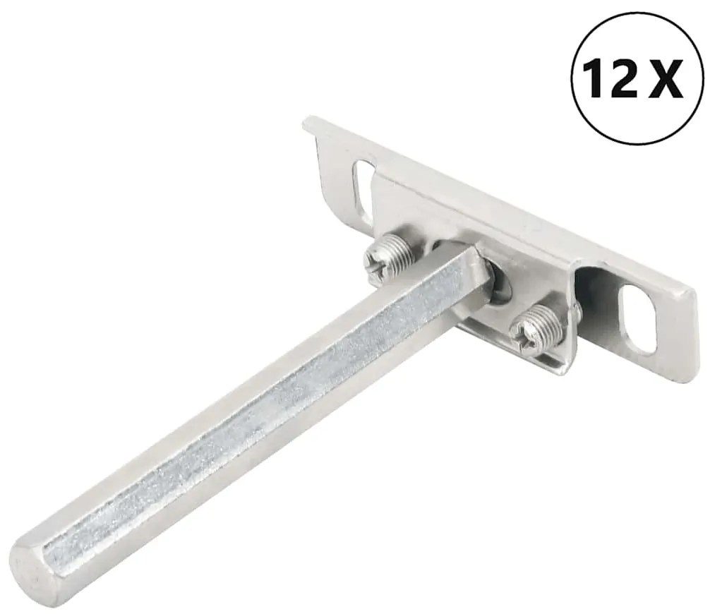vidaXL Suportes de prateleira flutuantes 12pcs invisível Ø12x100 mm