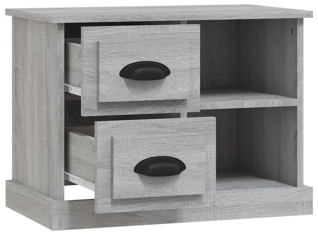 Mesa de cabeceira 60x35,5x45 cm cinzento sonoma