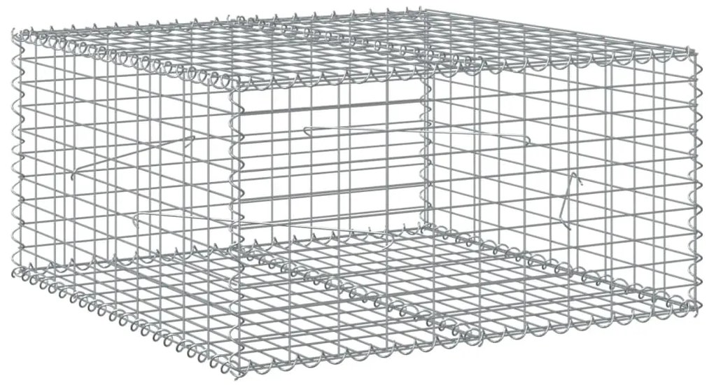 Cesto gabião com cobertura 100x100x50 cm ferro galvanizado