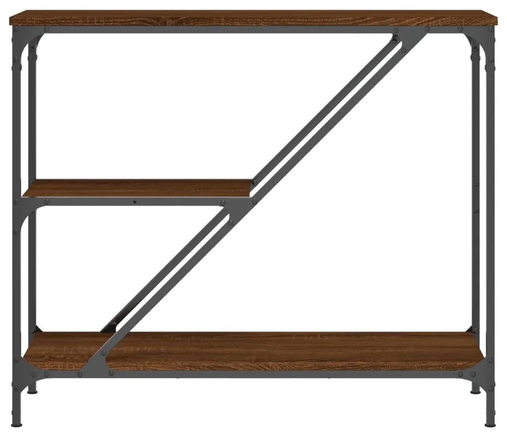 Mesa consola 88,5x30x75 cm derivados madeira carvalho castanho