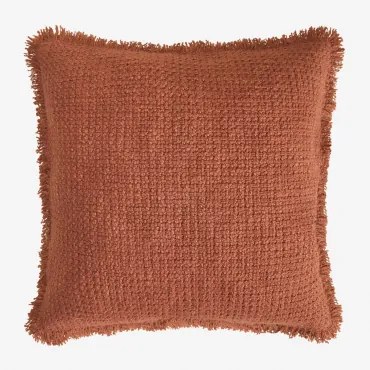 Almofada Quadrada 45x45 Cm Em Algodão Seyrig Ferrugem - Sklum