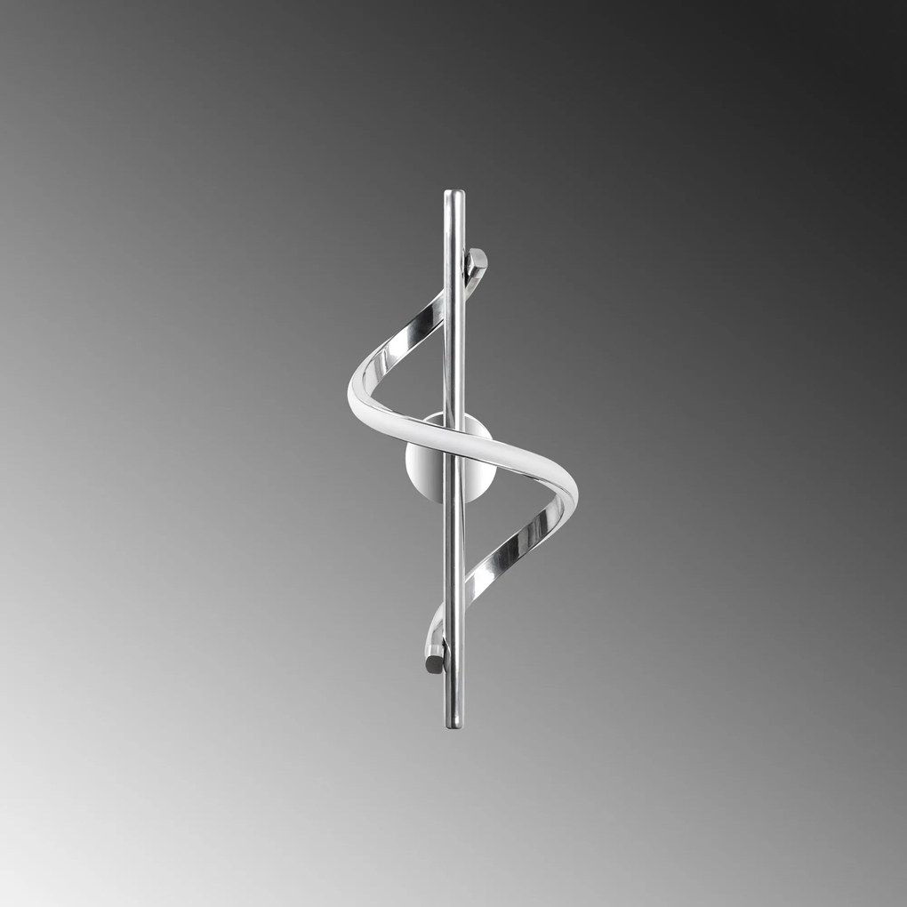 Candeeiro de Parede Likma - Cromado - 16cm x 41cm x 25cm