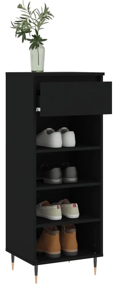 Sapateira 40x36x105 cm derivados de madeira preto